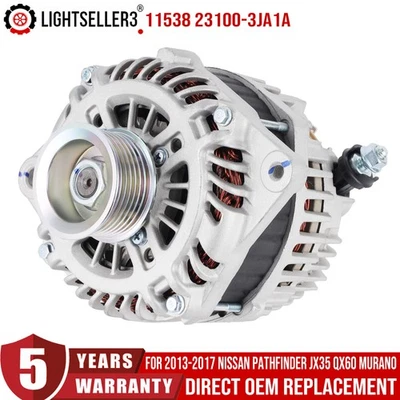 11538 Alternator for 2013-2017 INFINITI JX35 QX60 Nissan Murano Pathfinder 3.5L Foto 1 de 4