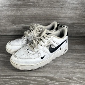 Nike Air Force 1 LV8 Utility PS Overbranding Black White AV4272-100 Size 1Y - Picture 1 of 6