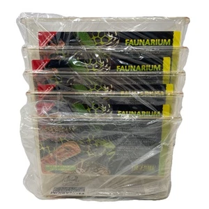 5x Exo Terra Faunarium, Plastic Reptile Terrarium, Medium, PT2260 Medium No Lids - Picture 1 of 6