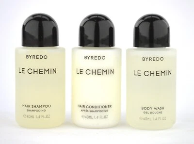 Byredo Le Chemin Shampoo, Conditioner, Body Wash 40ml each (1.4oz) New