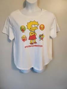 Camiseta de Los Simpson Lisa Simpson Overachiever para mujer 2X blanca - Imagen 1 de 2