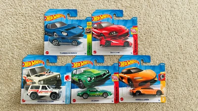 Toyota supra koenigsegg Nissan Lamborgini  LOT of 5 cars HOT Wheels  NEW  1:64 - Image 1 of 4