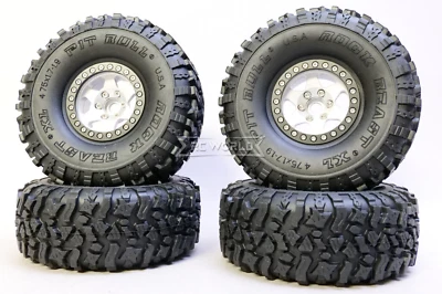 1/10 Metal Truck Wheels 1.9 Beadlock Rims 6 STAR W/ 120mm Tires -SILVER- Medium - Image 1 of 4