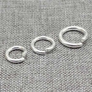 925 Sterling Silver Open Jump Rings Diameter 7mm 8mm 10mm Thick 1.5mm 1.2mm 