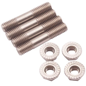 4 piezas tuercas de perno SS 304 M8X1.25 42 mm y brida T25 T28 sistema de escape turbo SL - Imagen 1 de 11