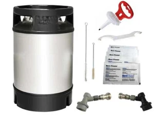 Depósito de limpieza 9L acero inoxidable BILLY + accesorios aparato de limpieza de tuberías de cerveza - Imagen 1 de 2