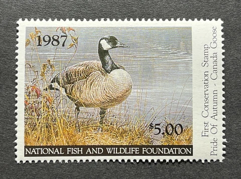 1987 NFWF National Fish And Wildlife Foundation - Stamp NWTF - Mint OG NH Cover