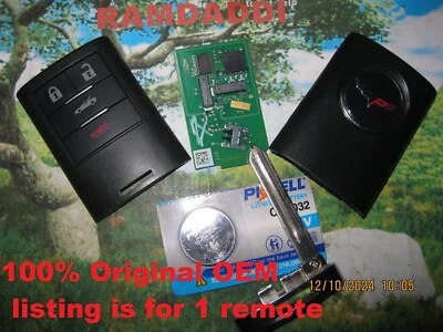 Nice 100% OEM 05/13 Corvette Transmitter 25926479 #1 Key Fob Remote M3N5WY7777A - Image 1 of 4