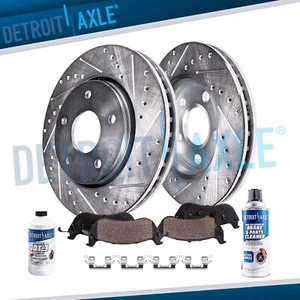 Front Drilled Disc Rotors and Ceramic Brake Pads kit for 2013-2023 Nissan Altima - Picture 1 of 8