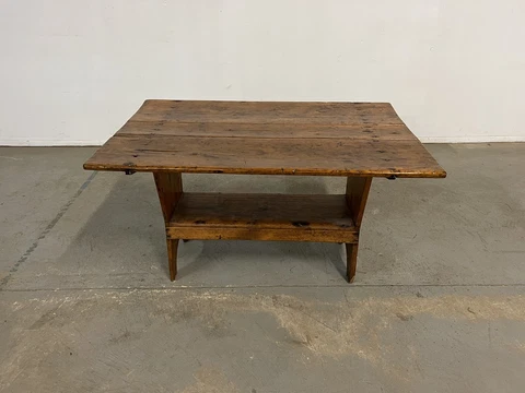 Antique Knotty Pine Country Rustic Flip Top Dining Table Circa 1800s Cover