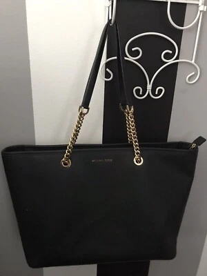 Bolso de Hombro Michael Kors Extra Grande Laptop Cuero Negro 18x11 Foto 1 de 4