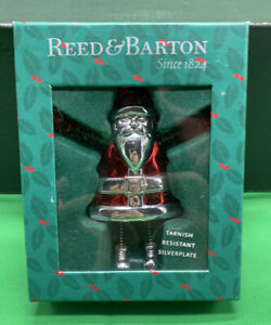 🎄Reed & Barton Santa with Mittens Ornament 6545 Silverplate Never Hung🎄