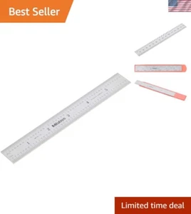 Precision 6" Stainless Steel Ruler with Satin Chrome Finish - Made in Japan - Picture 1 of 7