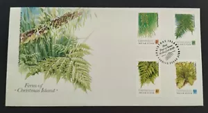 1989 Christmas Island Ferns Plants 4v Stamps FDC (Official Cover) Lot A - Picture 1 of 3