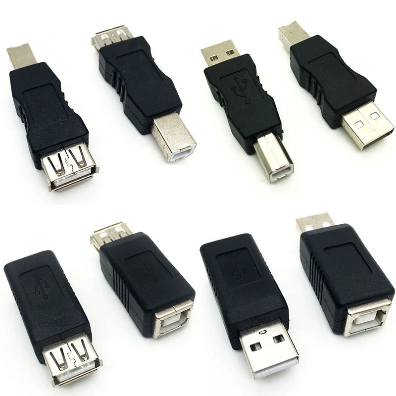 USB 2.0 type A Female to type B Male Printer Scanner Adapter Converter Connector - Image 1 of 1