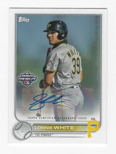 2022 Topps Pro Debut #PD-82 Lonnie White Auto ~ Piratas de Pittsburgh - Imagen 1 de 2