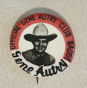 Official GENE AUTRY Club Badge Pin Back 1.25” Good Colors Vintage - Picture 1 of 2