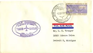 Mexicana Airlines First Flight - Mexico City - Dallas Texas - Comet 4 - 1961 - Picture 1 of 2