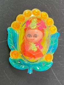 Broche prendedor Liddle Kiddles joyería corazones y flores casi nuevo vintage años 60 - Imagen 1 de 10