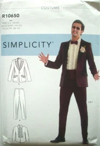 NEW Simplicity R10650 9170 Men's 34-42 Tuxedo Pattern Costume Beetlejuice - Picture 1 of 3