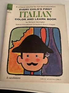 Vtg. 1963 Every Child's First Italian Color and Learn Book New! Dell Paperback - Picture 1 of 6