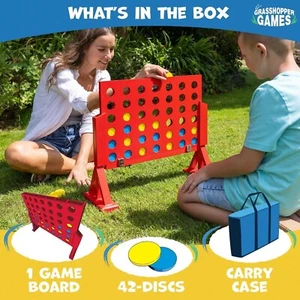 Connect 4 Garden Games 4 in a Row Carry case Large 3 Years + TY6434-FSC - Picture 1 of 5