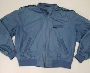 Vintage80s/90's Members Only Bomber Racer Jacket Mens Size XL Blue Full Zip - Picture 1 of 14