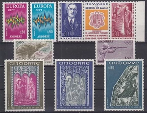 BRIEFMARKE ANDORRA KOMPLETTES JAHR 1972 - NR. 217/225A NEU ** GUMMI OHNE SCHARNIER - Bild 1 von 1