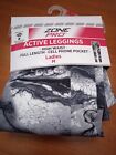Ladies M (8-10) Active Stretch Leggings High Waisted Cell Phone Pocket 