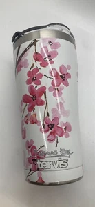 Tervis Stainless Steel Tumbler 20 oz T1-1017 White w Pink Cherry Blossoms - Picture 1 of 6