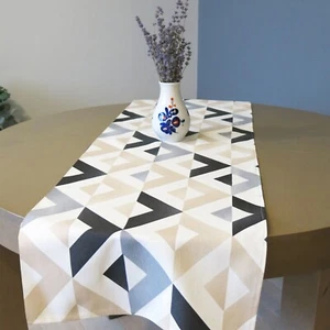 Tela impermeable para corredor de mesa naperón rectangular tela geométrica corredor - Imagen 1 de 2
