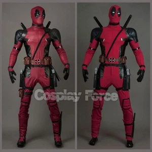 Deadpool 2 Wade Wilson Cosplay Costume Jumpsuit Leather Knitted Outfit mp003992 - Picture 1 of 36