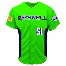 2023 Roswell Invaders Lime Green Jersey Size XL