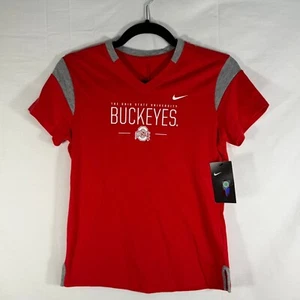 Nike Ohio State Buckeyes neu mit Etikett T-Shirt sportlich geschnitten Oberteil Mädchen Large - Bild 1 von 6
