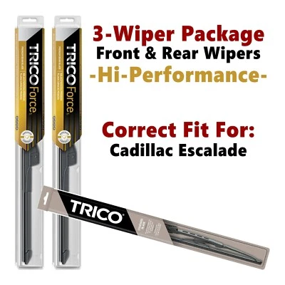 Wipers 3-pk Hi-Performance fits 1999-2000 Cadillac Escalade 25180x2/30130 — 第 1/4 张图片