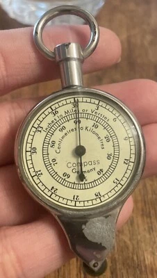 Brújula alemana medidor mapa kilometraje vintage Foto 1 de 2
