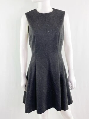 Vestido Patinador THEORY Gris Carbón Talla 8 Sin Mangas Ponte Tejido Línea A Negocios Foto 1 de 4