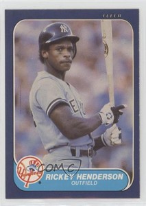 1986 Fleer Rickey Henderson #108 HOF