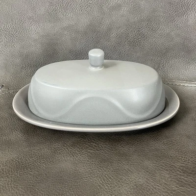 NWT Dansk International Designs Origami Covered Butter Dish Slate Gray Japan - Image 1 of 4