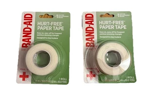 BAND-AID Hurt-Free Medical Paper Tape 2 Pack NEW Sealed - Picture 1 of 3