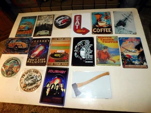 Metal Sign VW Volkswagen Bus Bug Music Bands Travel Man Cave 16 Lot Repros - Picture 1 of 17