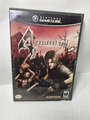 Resident Evil 4 (Nintendo GameCube, 2005) COMPLETE WITH MANUAL BLACK LABEL TEST  - Image 1 of 4