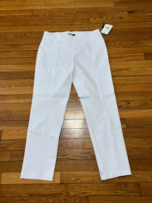 Zac & Rachel Womens Pull On Pants Sz 14p Petite White Stretch Casual Career NWT - Image 1 of 4
