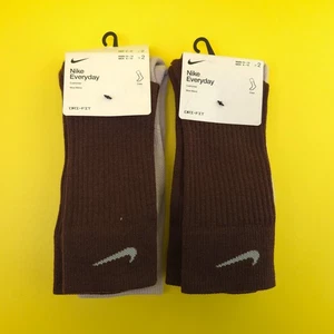 2 Nike Wool Everyday Cushioned Crew 2er Pack Größe Large 8 - 12 Herren erdbraun - Bild 1 von 6