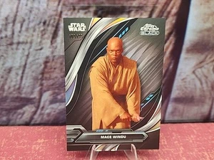 2024 Topps Chrome Black Star Wars Mace Windu Refractor Parallel /199 - Picture 1 of 9