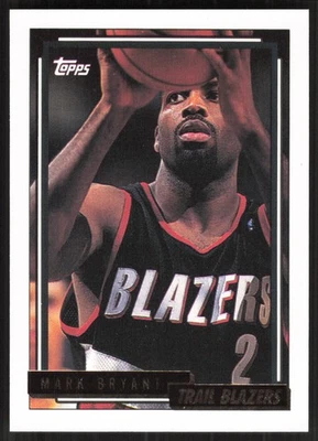 Mark Bryant, 1992-93 Topps Gold, #235, Portland Trail Blazers, - Image 1 of 2