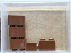 LEGO Parts - Reddish Brown Brick 1 x 2 - No 3004 - QTY 5 - Picture 1 of 1