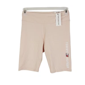 Tommy Hilfiger Sport pink high rise athletic biker shorts size medium - Picture 1 of 7
