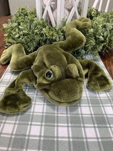Folkmanis Puppet Frog Green Stuffed Animal Plush 11 inches - Picture 1 of 6