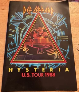Def Leppard 1988 Hysteria US Tour Concert Die-Cut Program Book - Picture 1 of 9